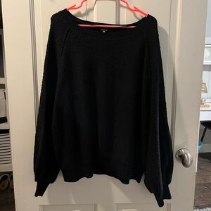Free People Black Crew Neck Sweater